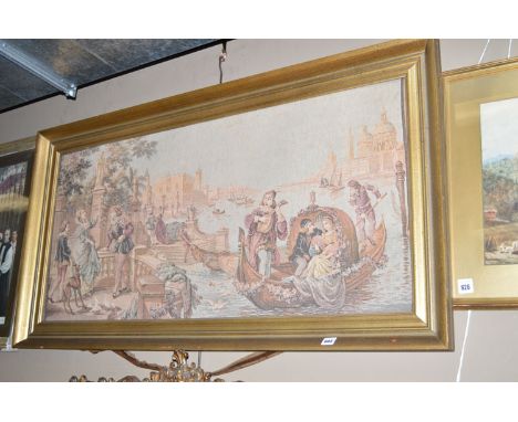 A late 19th Century "Brussels" tapestry depicting the Grand Canal, Venice.