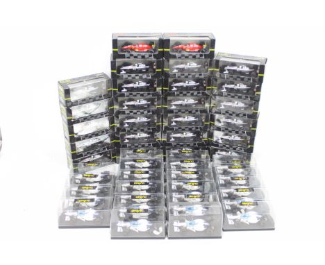 Onyx - 46 boxed F1 cars in 1:43 scale including Tyrrel Honda 020, Ferrari F92A and Tyrell Yamaha 024 models. The cars all app