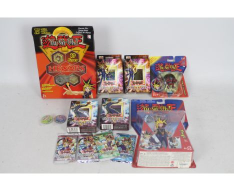 A collection of Mattel - Yu-Gi-Oh! Collectible cards - Hexors and figures. Including 2 boxed Yugi starter Decks - 2 Boxed Kai