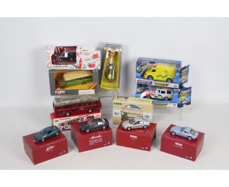 CKO Kellerman, Solido, Corgi, Teamsterz, other - A grouping of boxed diecast, plastic and tinplate model vehicles in various 