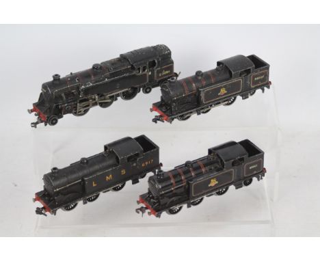 Hornby Dublo - Four unboxed Hornby Dublo 3 Rail locomotives. Lot consists of Hornby Dublo EDL18 2-6-4 Class 4 Tank engine Op.