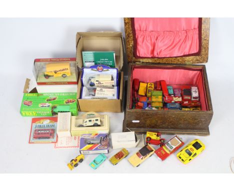 Dinky - Corgi - Matchbox - A collection of 40 plus boxed and loose vehicles including Massey Harris Tractor # 4, James Bond R