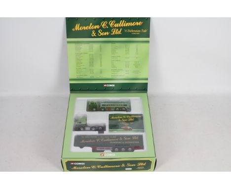 Corgi - A 1:50 scale Moreton &amp; Cullimore two truck set with an ERF ECS Curtainside and an ERF EC 8 Wheel Tipper number 11