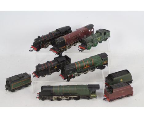 Hornby Dublo, Hornby - A siding of six unboxed OO gauge locomotives. Lot includes Hornby Dublo 4-6-2 Coronation Class Op.No.4