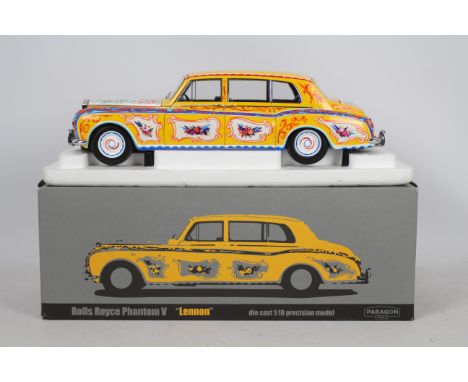 Paragon - A rare Rolls Royce Phantom V Lennon edition in 1:18 scale. The car appears in Mint condition with mirrors and masco