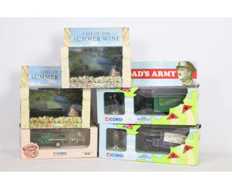 Corgi - Five boxed TV related diecast model vehicles from Corgi. Lot consists of 'Last of the Summer Wine' CC07403 Land Rover