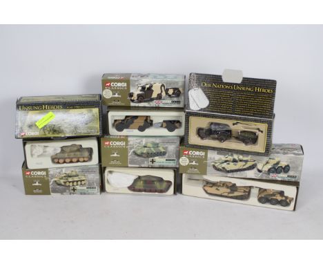 Corgi Classics - A squad of six Limited Edition military vehicles from various Corgi ranges. Lot includes Corgi 'Fighting Veh