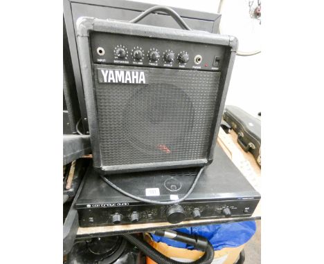 A small Yamaha amplifier and a Cambridge rodeo integral amplifier 