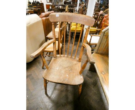 A stick back Windsor elbow chair 