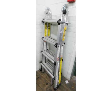 A lightweight aluminium multipurpose ladder 