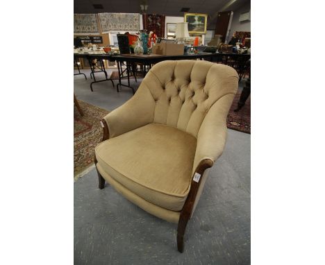 Button back armchair
