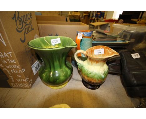 Trio of rustic vintage flower jugs including Myott