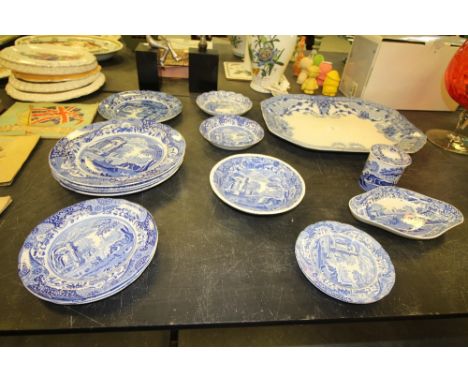 Ashette &amp; Spode blue Italian dinnerware