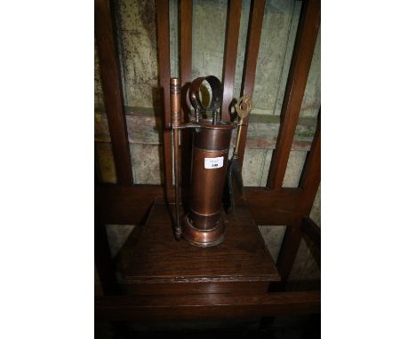 Early 20 century poker stand with tools