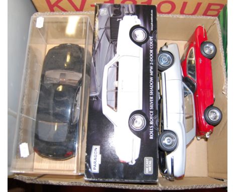 Three various boxed and loose Mini Champs Paragon Models and Ricko 1/18 scale diecasts, all with some minor damage, examples 