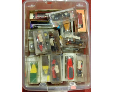 One box containing a quantity of modern release diecasts to include a Matchbox, Models of Yesteryear, Solido and others, exam