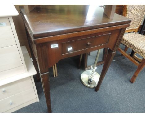A vintage sewing machine table