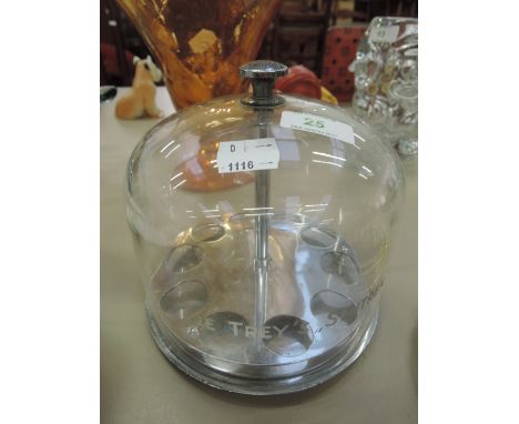 A De Trey's 'Syntrex' glass domed vintage rotating shop display