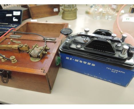 Two vintage telegraph (morse) machines