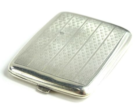 A George V silver match safe, with engine turned vertical bands, London 1922, maker S.R.J, 37.6g.