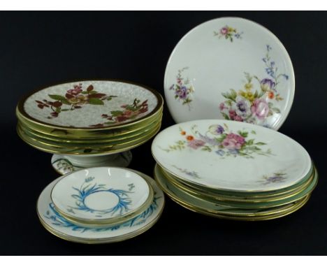 Various Victorian aesthetic items of porcelain, to include Royal Worcester, Mintons etc.