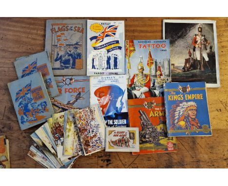 Various Wartime Booklets inc 1950s Northern Command Tattoo, Batley Soldier Commemoratives, Battles for the Flag Card Sets, Th