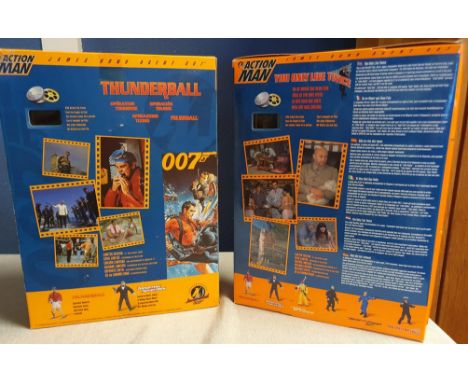 James Bond 007 Hasbro Pair of Action Man Dolls from Thunderball &amp; You Only Live Twice