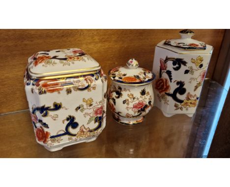  Masons Mandalay Set of Ten Various Pieces inc Tea Caddy and Lidded Jars 