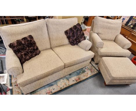Multiyork Oatmeal Sofa &amp; Armchair + Stool
