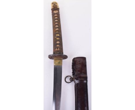 Japanese WW2 Army Officers Sword Katana, blade with pronounced zig-zag hamon, nakago signed and with Seki Arsenal stamp and p