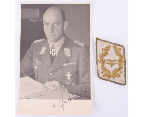 WW2 German Luftwaffe Lieutenant Generals Tunic Collar Patch Attributed to Knights Cross Winner General of Flak Artillery Walt