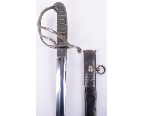 Royal Artillery 1821 Pattern Sergeants Sword c.1880, 81cms blade, stamped with ‘WD’ acceptance stamp and crowned ‘E’ over ‘12