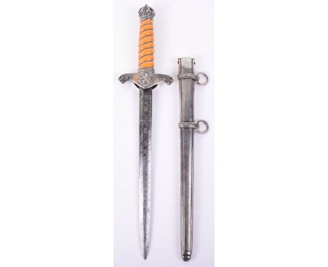 WW2 Axis Forces Bulgarian Army Officers Dress Dagger, fine example complete with its original orange celluloid grip retaining