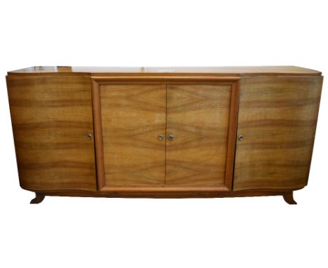 Large Wooden Sideboard Recovered from Herman Goering’s HQ at Villa Marie Christine, Pas de Calais, France, an Art Deco walnut