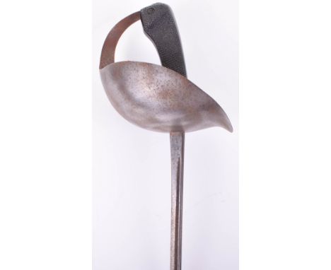 British Cavalry 1911 Pattern Mk I Gymnasia Sword, standard pattern 1908 bowl, black painted aluminium grip. 87cms blade, stam