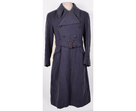 WW2 Royal Air Force “Special Duties” Officers Greatcoat, this being a standard blue wool greatcoat but the brass buttons were