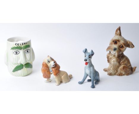A collection of vintage mid 20th century kitsch ceramic decorative items. The collection to include a Price Kensington celery