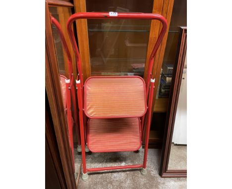 RED TWO STEP LADDER