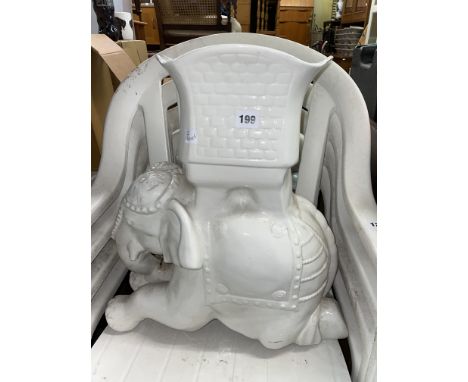 KNEELING CAPRISONED ELEPHANT PLANTER 