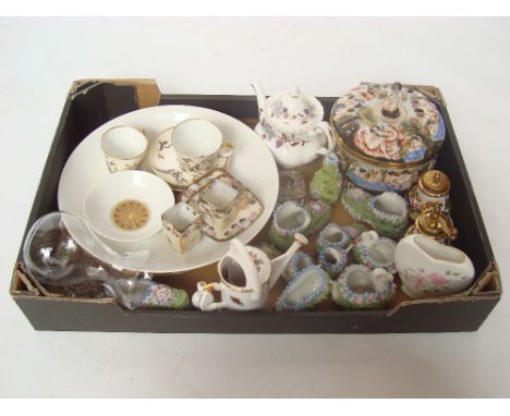 A mixed lot of ceramics to include Royal Albert Old Country Roses miniature watering can, Royal Albert Lorraine batchelors te