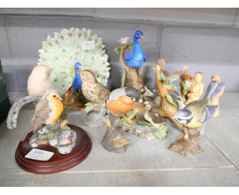 Bird figures and two Wade figures, Cynthia and Tony **PLEASE NOTE THIS LOT IS NOT ELIGIBLE FOR POSTING AND PACKING** 