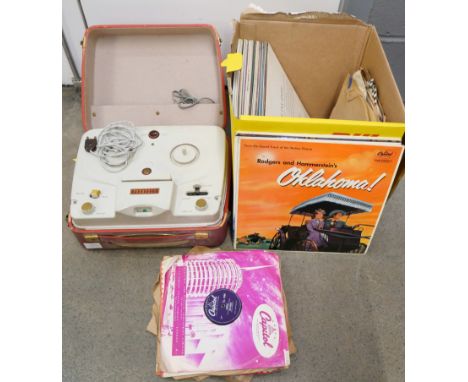 A Ferguson record player and a collection of records **PLEASE NOTE THIS LOT IS NOT ELIGIBLE FOR POSTING AND PACKING** 
