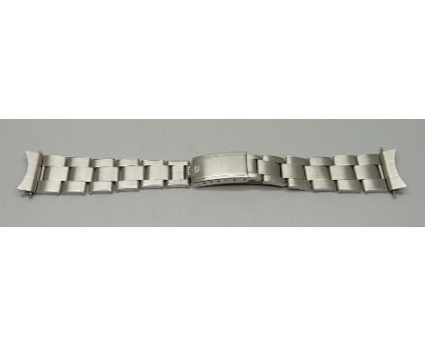 A vintage Rolex bracelet strap with adjustable strap, ref 57, possibly 1957, length 16cm at smallest point 