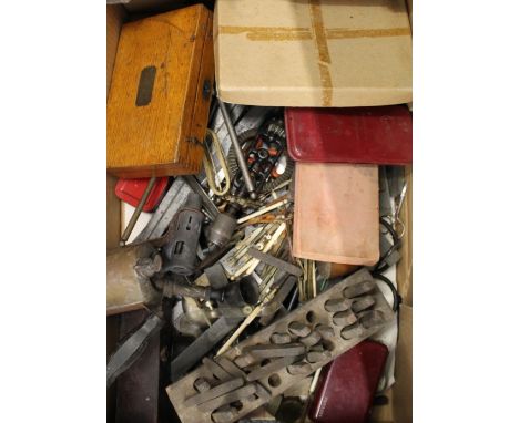 A quantity of various engineering tools, drawing sets, etc.