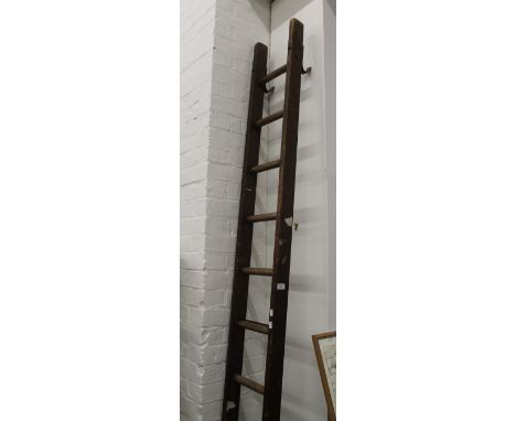 A vintage wooden ladder