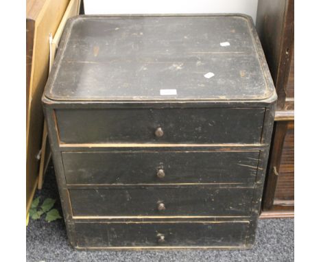 A late 19th/early 20th century double sided set of tool drawers. 55 cm high.