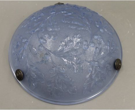 An Art Deco glass plafonnier. 35 cm diameter.