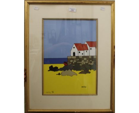 C BASING, a limited edition print 340/500, framed and glazed. 29 x 41 cm.