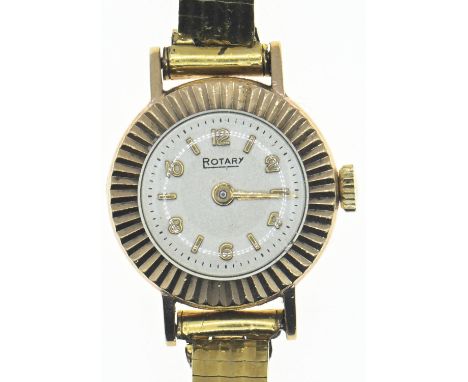 Rotary 9ct gold cased ladies watch, 15 jewels, cal. 405, movement no. A58, case numbered 77281 848510, case hallmarked Dennis