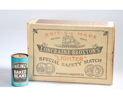 An advertising Folk Art oversized cardboard shop display matchbox, 'Loncraine Broxton's Special Safety Match', 53cm wide, 36c